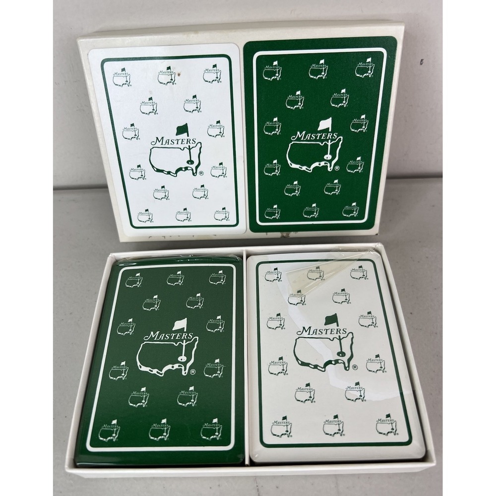 Vintage Masters Tournament Playing Cards Set 2 Decks Augusta National Georgia